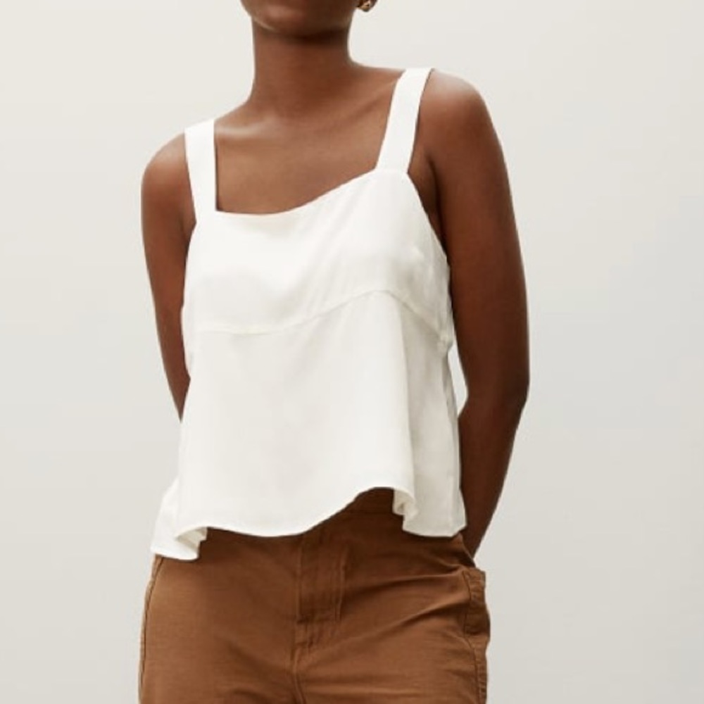 The Clean Silk Picnic Top- Silk Cropped Tank